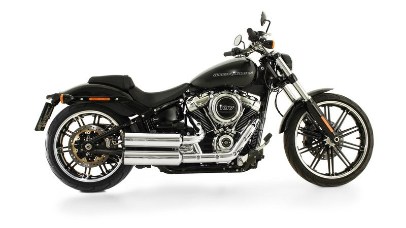 完全システム 2-2（カスタム排気管径Ø102mm付属、触媒含む、Asc、ステンレスクローム、エンドキャップショートカットV1 2個、合金クローム）