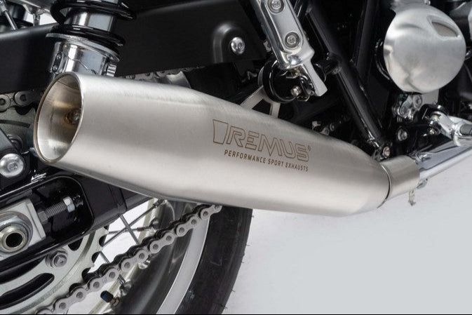 レーシングスリップオンテーパー型マフラー スポーツ排気システム 左右 Ø84mm 無触媒ステンレスマット EC非承認