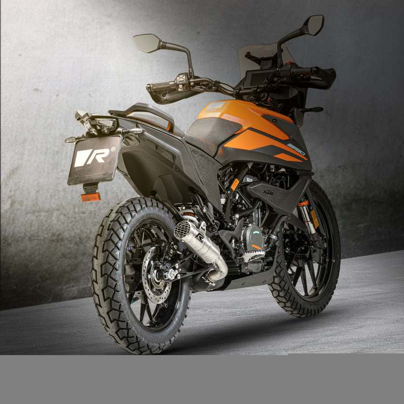 スリップオンメッシュスポーツサイレンサー、ステンレスブラッシュド接続チューブ、ECEタイプ承認付