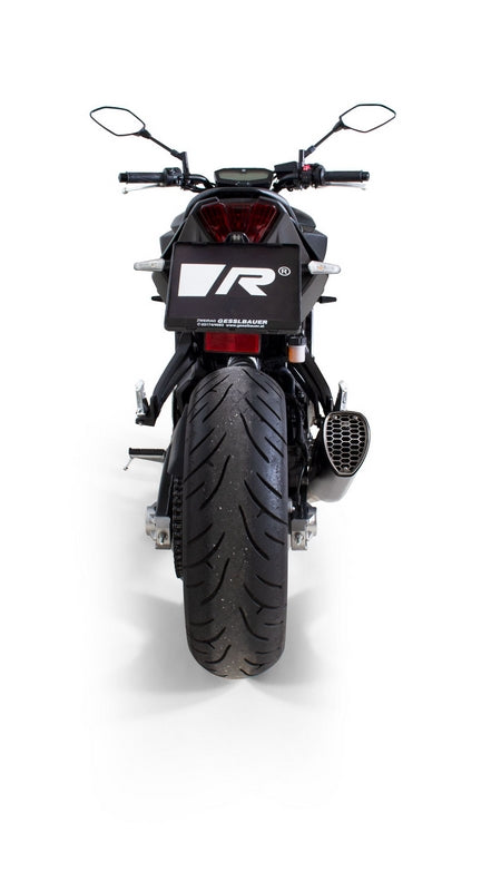 スリップオンNXTスポーツサイレンサー、ステンレスブラック、ステンレスヘッダー2イン1、EC型式認証付、ステンレスフロントサイレンサー（触媒付）＋接続管、ECE認証付