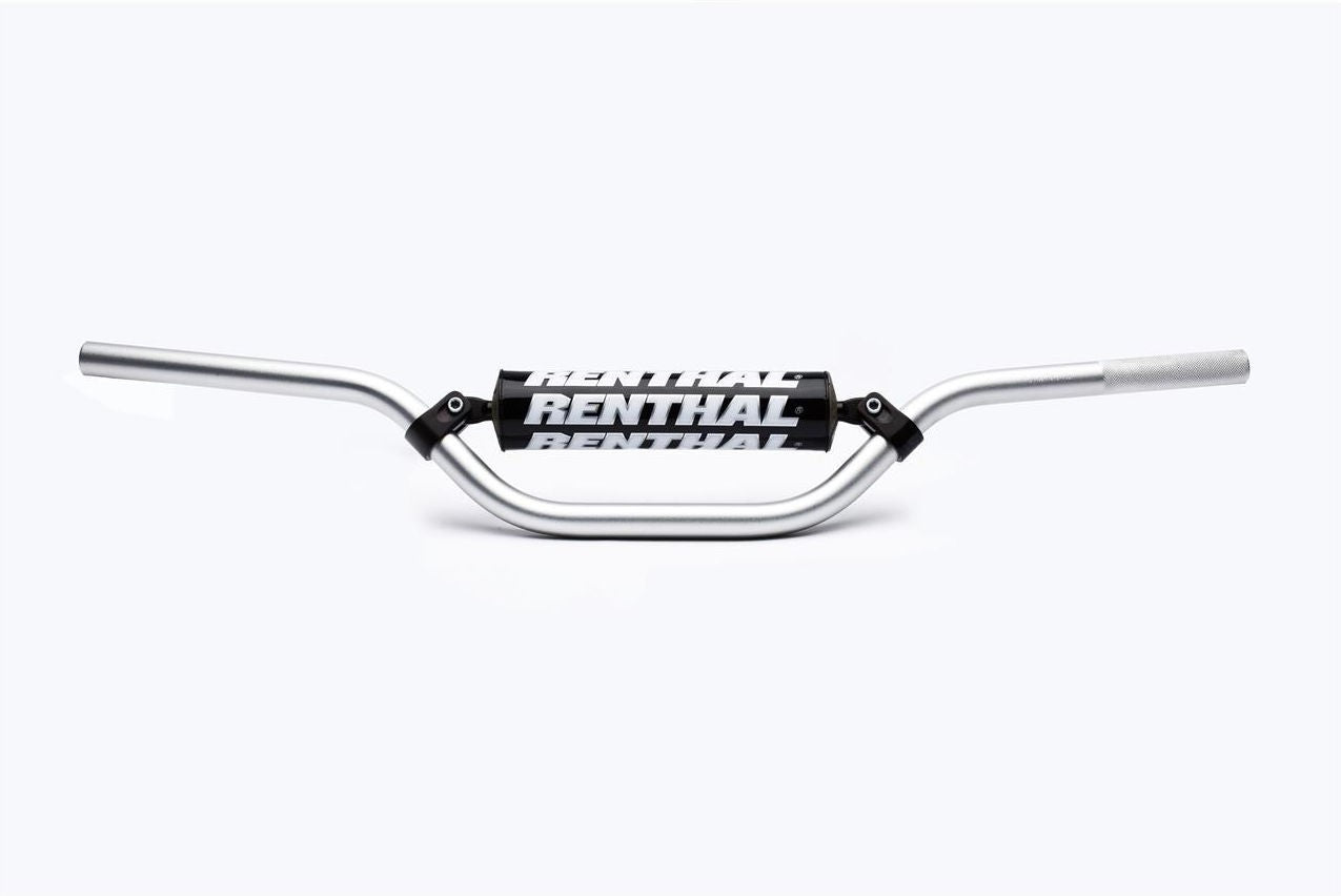 RENTHAL Classic Mini MX 50CC ハンドルバー 22 2mm Silver/Black | 797-01-SI-08-219