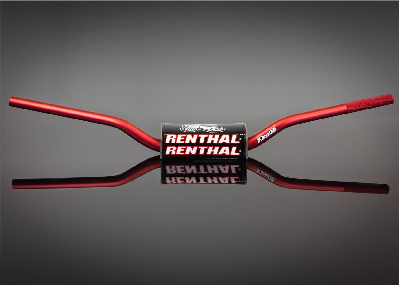 RENTHAL Enduro ファットバー 28 6mm クロスバーなし Red Honda CRF450R/RX | 839-01-RD