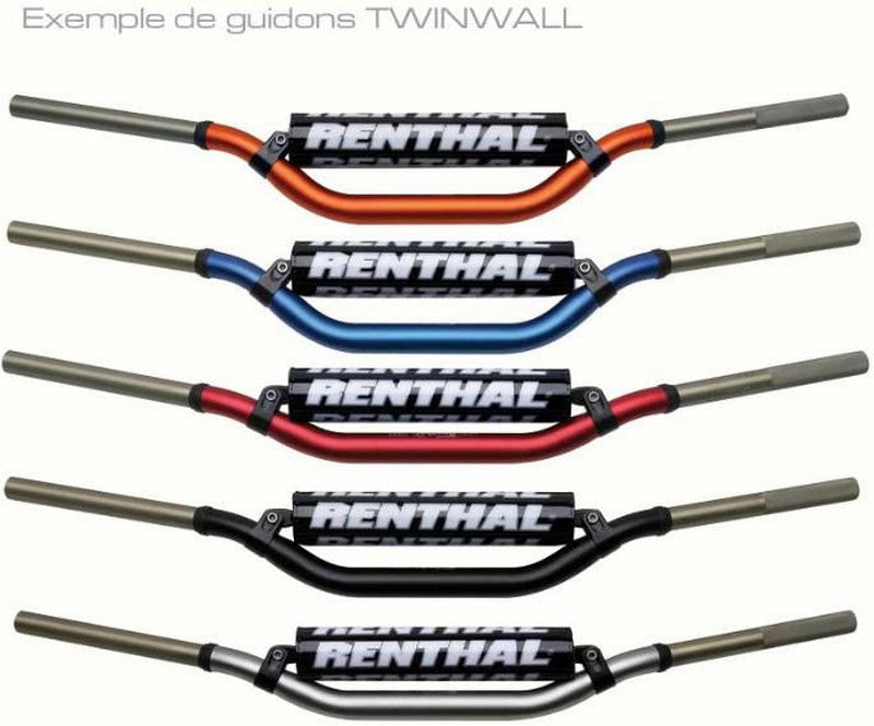 RENTHAL Replica Ricky Carmichael ツインウォールバー 28 6mm Orange/Black | 997-01-OR-02-185