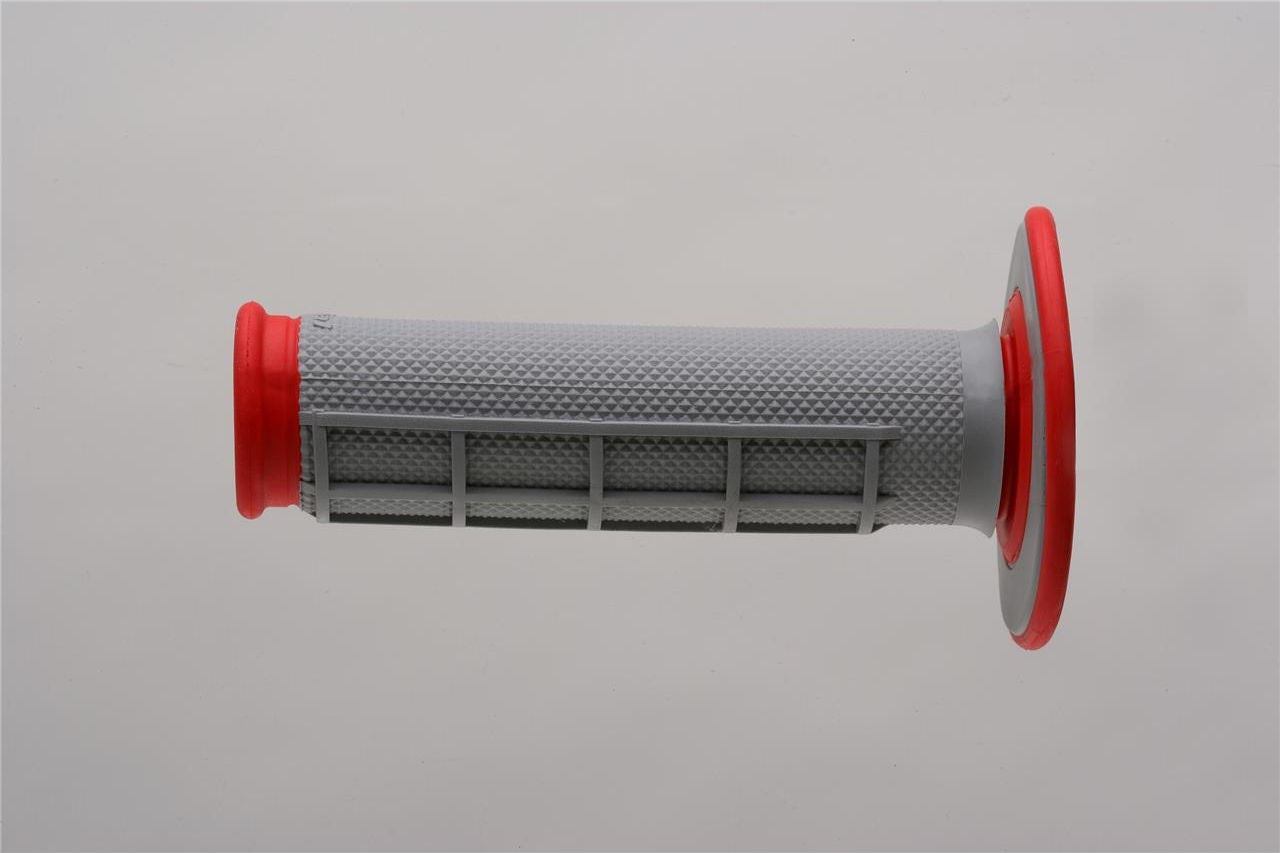 RENTHAL MX ダイヤ/ワッフル グリップ Grey/Red | G156