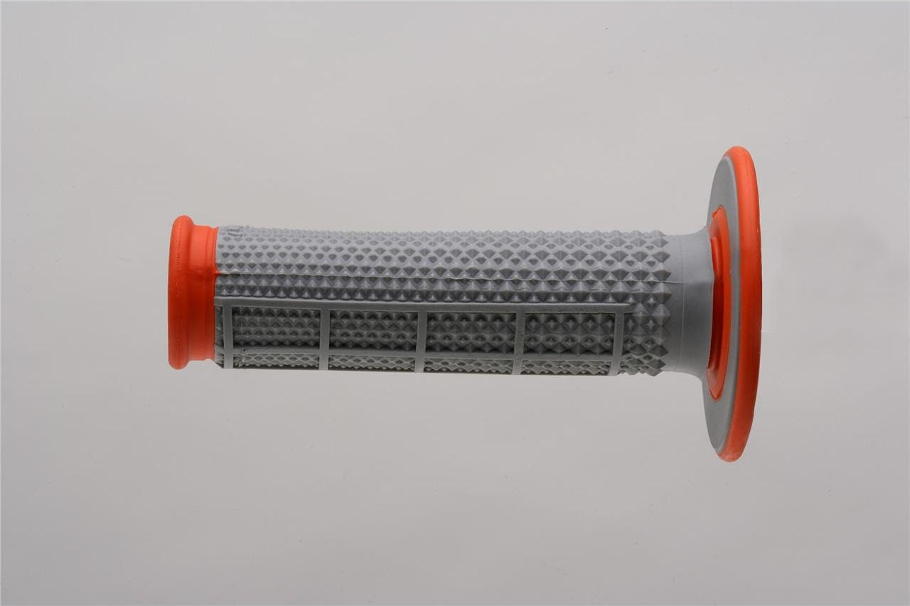 RENTHAL MX テーパード ダイヤ/ワッフル グリップ Grey/Orange | G164