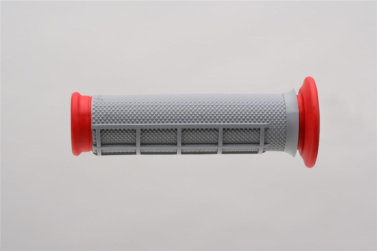 RENTHAL Quad ダイヤ/ワッフル グリップ Grey/Red | G169