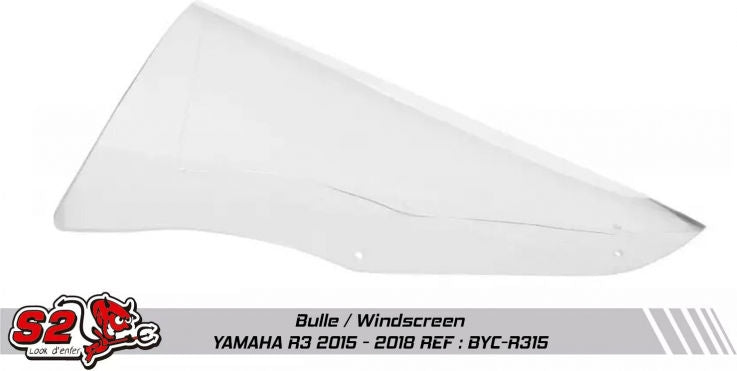 S2-Concept / S2コンセプト ダブルバブルスクリーン レーシング Yamaha R3 2015 / 2018 | BYC-R315