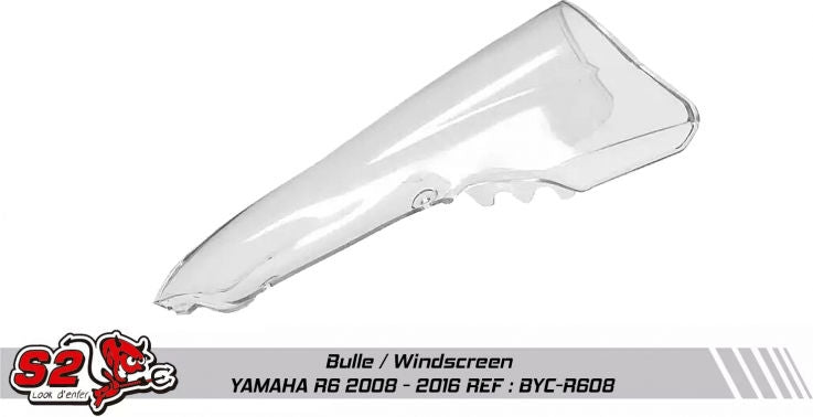 S2-Concept / S2コンセプト ダブルバブルスクリーン レーシング Yamaha R6 2008 - 2016 | BYC-R608