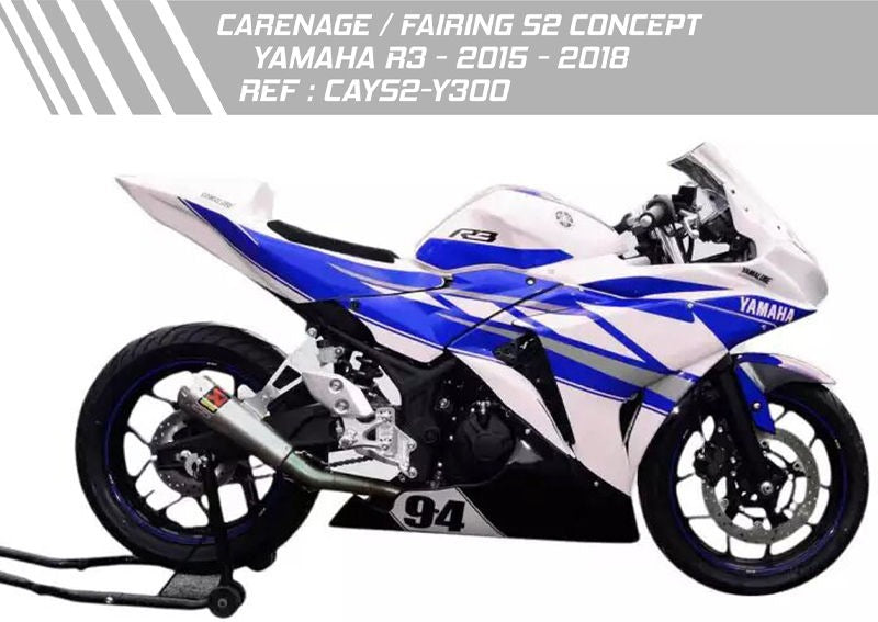 S2-Concept / S2コンセプト コンプリートフェアリングセット Yamaha R3 | CAYS2-Y300