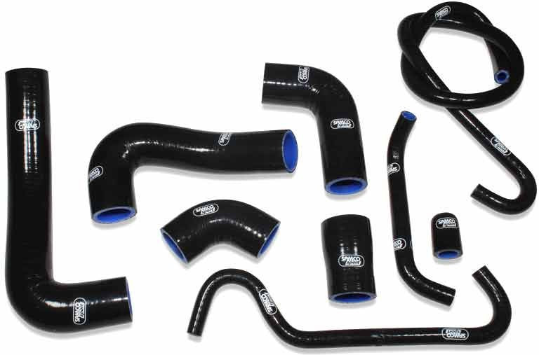 サムコスポーツ / Samco Sport MV Agusta F4 1000 / LH44 2010 - 2019 9 ピース シリコンラジエーター クーラントホースキット | AGU-3-BK