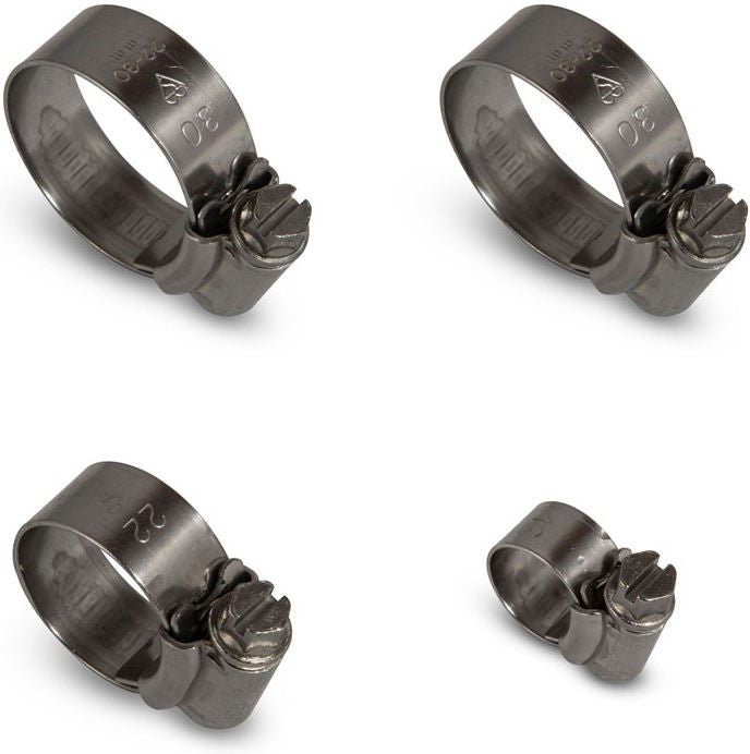 サムコスポーツ / Samco Sport Kawasaki KX 250 R1 / R6F / R7F / R8F 2005 - 2008 ステンレススチールラジエーターホースクランプキット | CKKAW-32