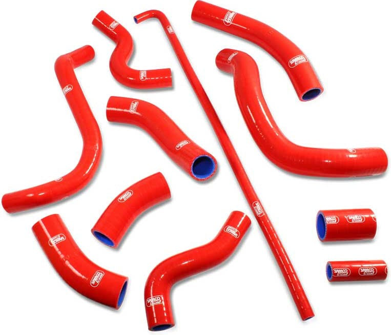 サムコスポーツ / Samco Sport Honda CBR 1000 RR Fireblade / SP / SP2 2012 - 2019 11 ピース OEM リプレイスメント シリコンラジエーター クーラントホースキット | HON-110-RD