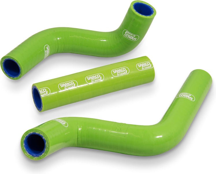 サムコスポーツ / Samco Sport Kawasaki KX 80 / 85 1998 - 2013 3 ピース シリコンラジエーター クーラントホースキット | KAW-20-GN