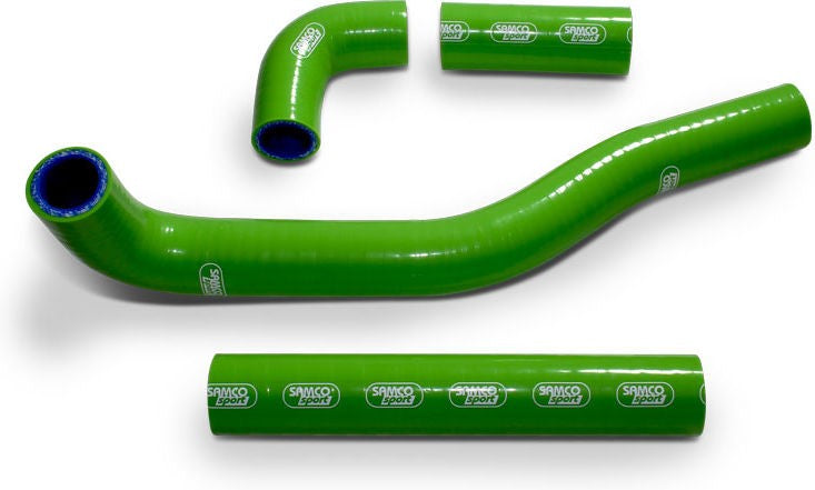 サムコスポーツ / Samco Sport Kawasaki KX 500 1983 - 2004 4 ピース シリコンラジエーター クーラントホースキット | KAW-28-GN