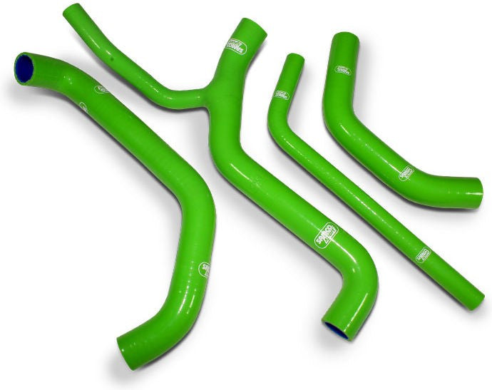 サムコスポーツ / Samco Sport Kawasaki ZX 10R 2011 - 2015 4 ピース Y-ピース Race Design シリコンラジエーター クーラントホースキット | KAW-67-GN