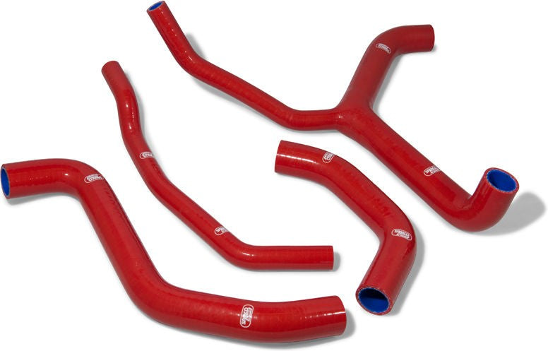 サムコスポーツ / Samco Sport Kawasaki ZX 10R / RR / KRT / SE 2016 - 2020 4 ピース Y-ピース レースデザインシリコンラジエーター クーラントホースキット | KAW-78-RD