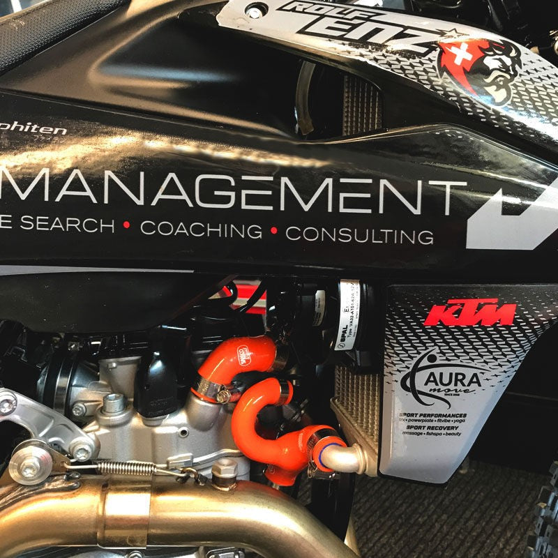 サムコスポーツ / Samco Sport KTM 450 EXC-F 2020 - 2021 4 ピース OEM リプレイスメント シリコンラジエーター クーラントホースキット | KTM-117-OR