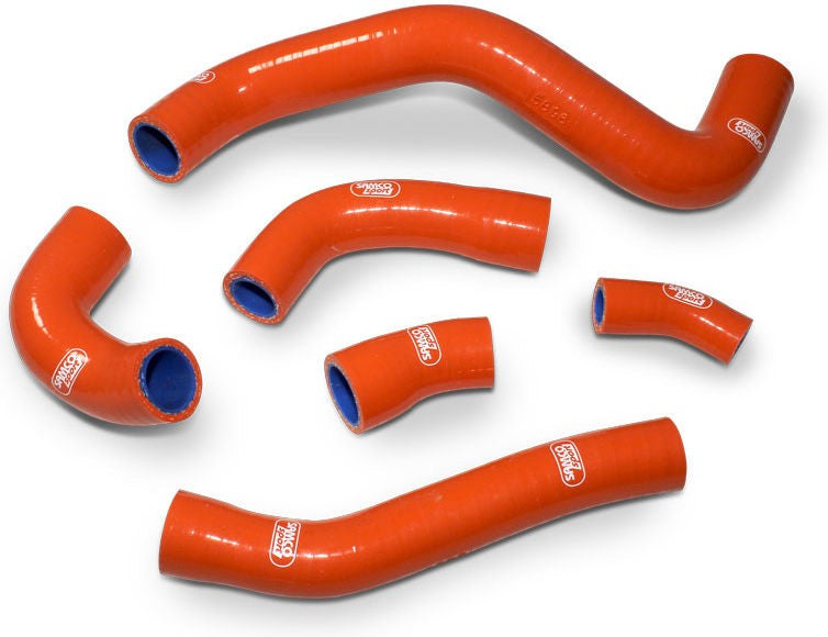 サムコスポーツ / Samco Sport Gas Gas EC 350F (4T) 2021 6 ピース OEM リプレイスメント シリコンラジエーター クーラントホースキット | KTM-125-OR