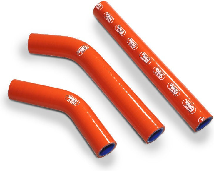 サムコスポーツ / Samco Sport KTM 250 SX 2007 - 2010 3 ピース シリコンラジエーター クーラントホースキット | KTM-18-OR