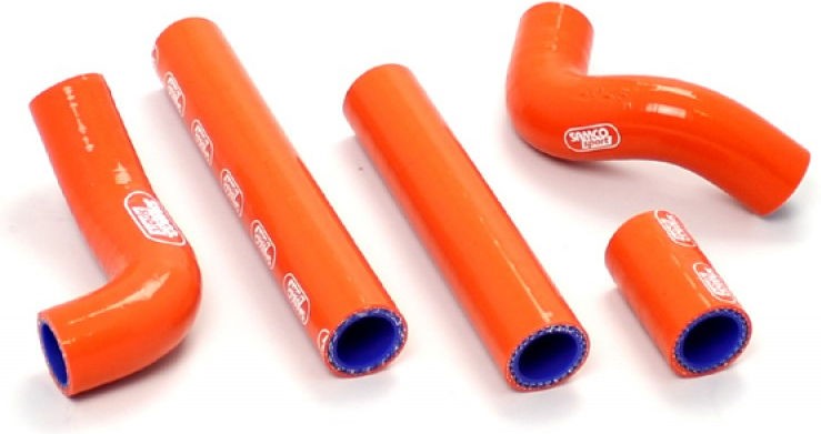 サムコスポーツ / Samco Sport KTM 250 EXC 2012 - 2016 5 ピース OEM リプレイスメント シリコンラジエーター クーラントホースキット | KTM-54-OR