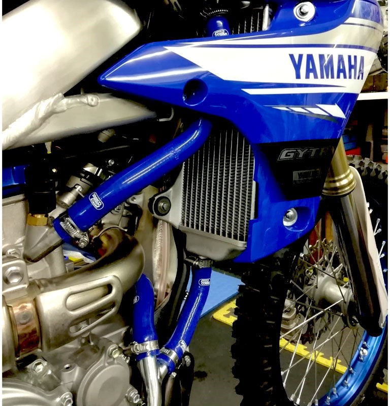 サムコスポーツ / Samco Sport Yamaha WR 250 F 2020 - 2021 4 ピース OEM リプレイスメント シリコンラジエーター クーラントホースキット | YAM-91-BU