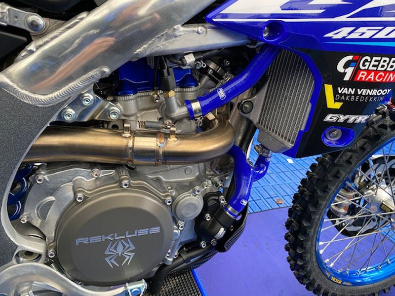 サムコスポーツ / Samco Sport Yamaha WR 250 F 2020 - 2021 3 ピース Y-ピース レースデザインシリコンラジエーター クーラントホースキット | YAM-92-BU