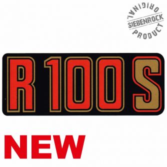 Siebenrock Sticker ''R100S'' For Battery Cover  Red / Black On Gold. | 5114009