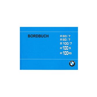 Siebenrock Bordbuch Für BMW R 60/7  R 80/7  R 100S  R 100Rs 9/77 - 9/78  Printed In German | 7140040
