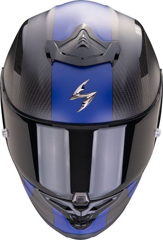 Scorpion Full Face Helmet Exo-R1 Evo Carbon Air Mg Matt Black-Blue | 110-344-158