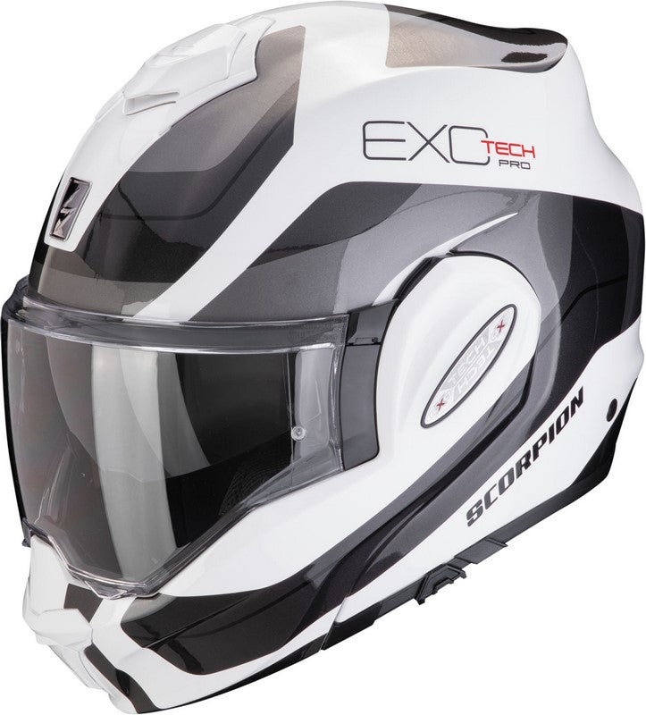 Scorpion Flip Up Helmet Exo-Tech Evo Pro Commuta White-Silver | 119-435-65