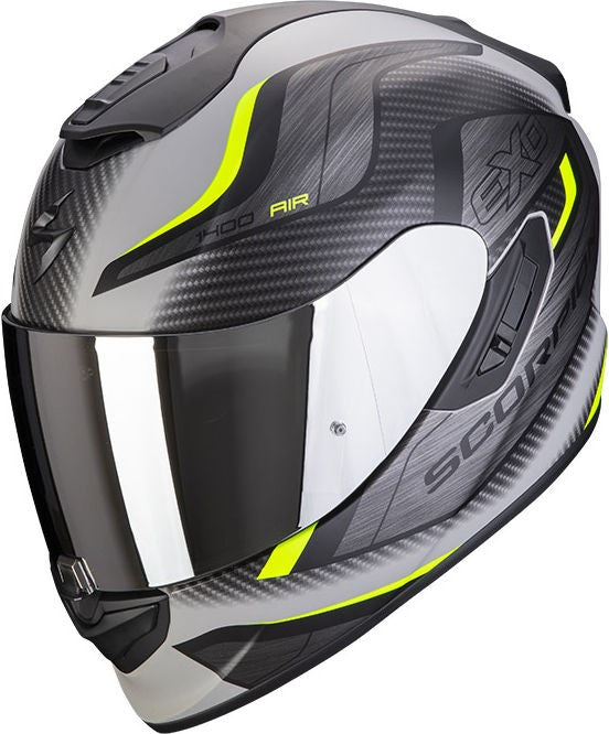 Scorpion / スコーピオン Exo フルフェイスヘルメット 1400 Air Attune グレーイエロー | 14-298-300