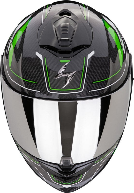 Scorpion Full Face Helmet Exo 1400 Evo 2 Carbon Air Mirage Black-Green | 140-440-69