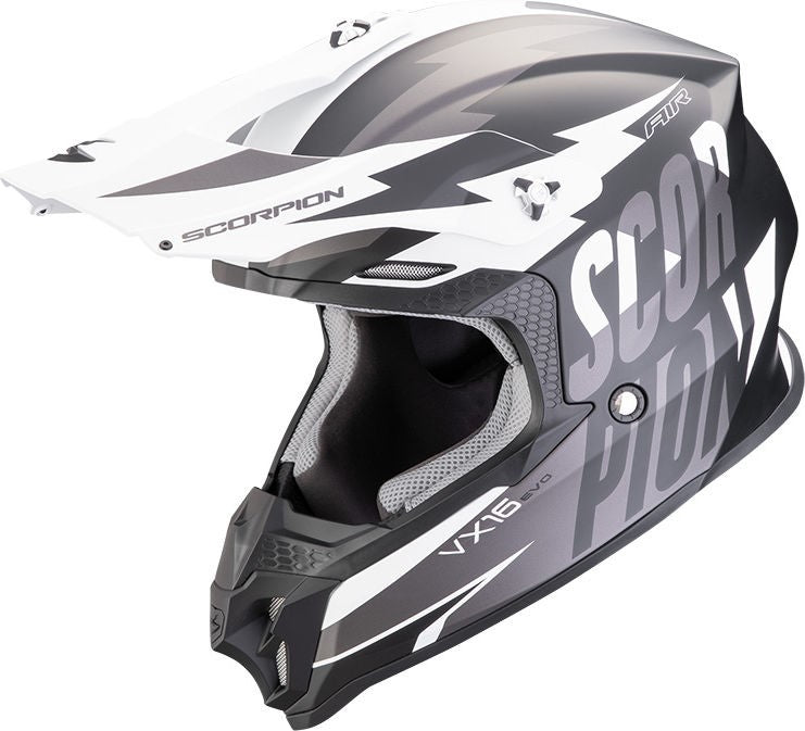 Scorpion Offroad Helmet VX 16 Evo Air Slanter Matt Black-Silver | 146-431-159