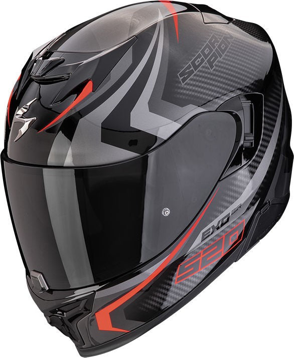 Scorpion Full Face Helmet Exo 520 Evo Air Terra Black-Silver-Red | 172-449-163