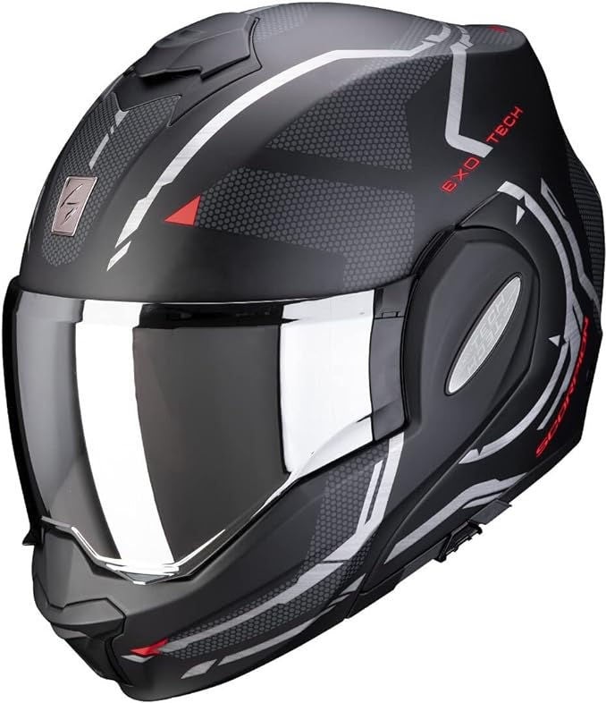 Scorpion / スコーピオン Exo モジュラーヘルメット Tech Square ブラックレッド | 18-348-24