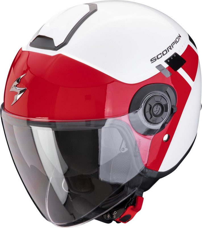 Scorpion Open Face Helmet Exo-City II Mall White-Red | 183-422-59