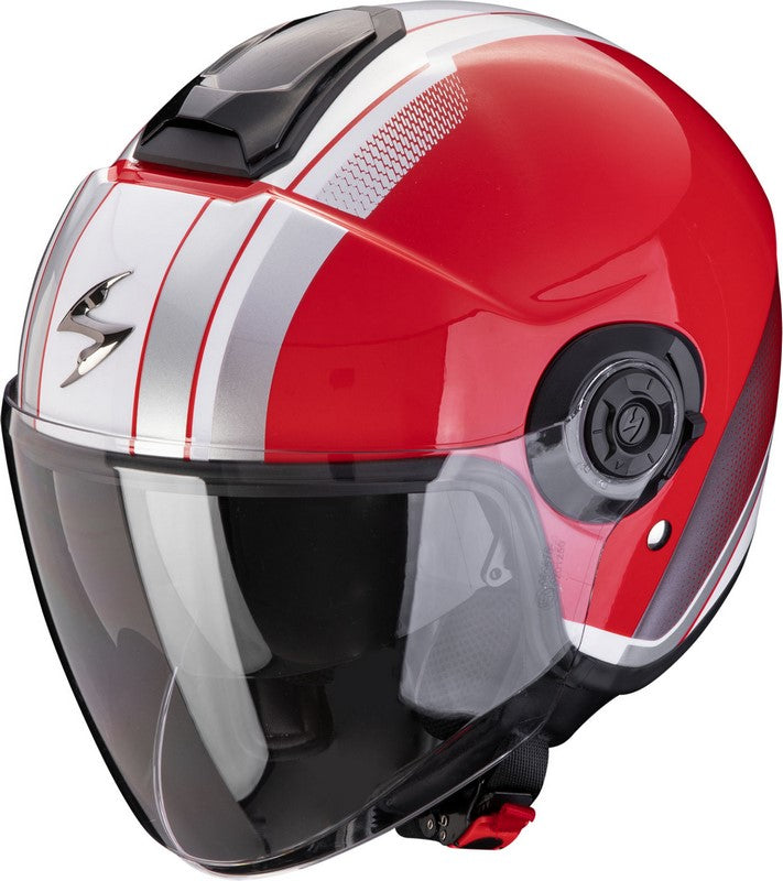 Scorpion Open Face Helmet Exo-City II Vel Red-White | 183-460-242
