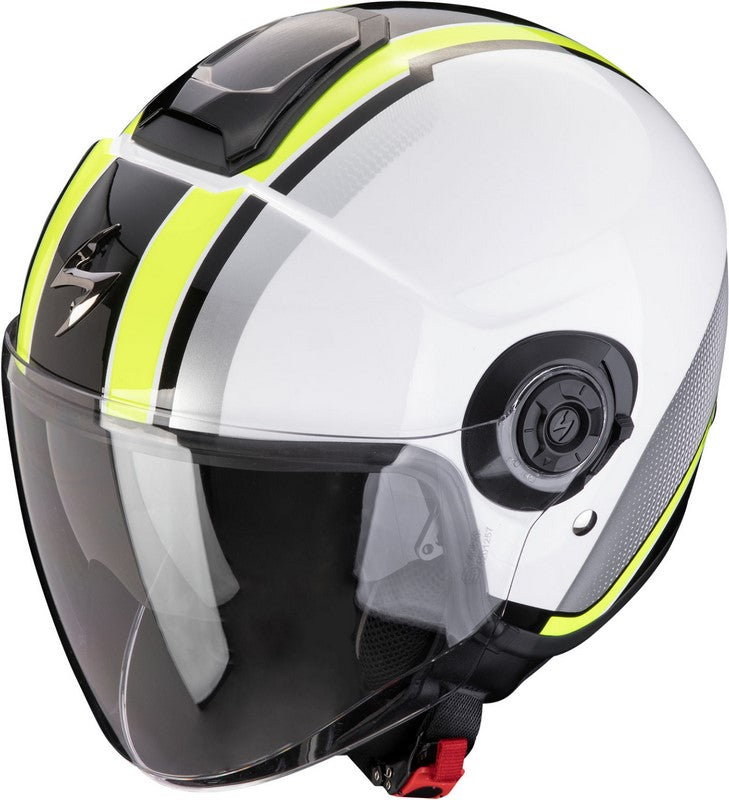 Scorpion Open Face Helmet Exo-City II Vel White-Neon Yellow | 183-460-256