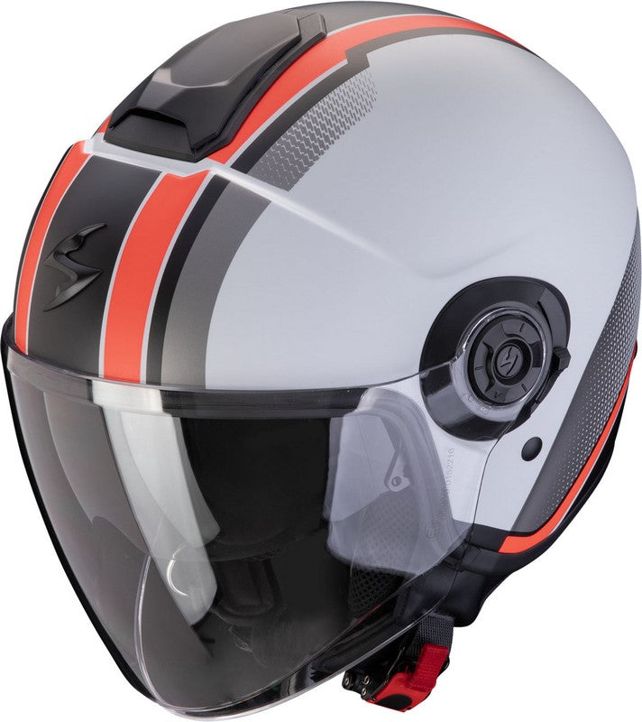 Scorpion Open Face Helmet Exo-City II Vel Matt Gray-Red | 183-460-318