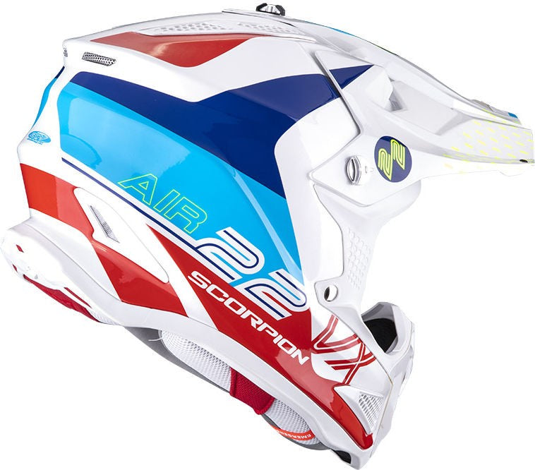 Scorpion / スコーピオン Exo Offroad Helmet Vx-22 Air Ares ホワイト ブルーレッド | 32-379-236