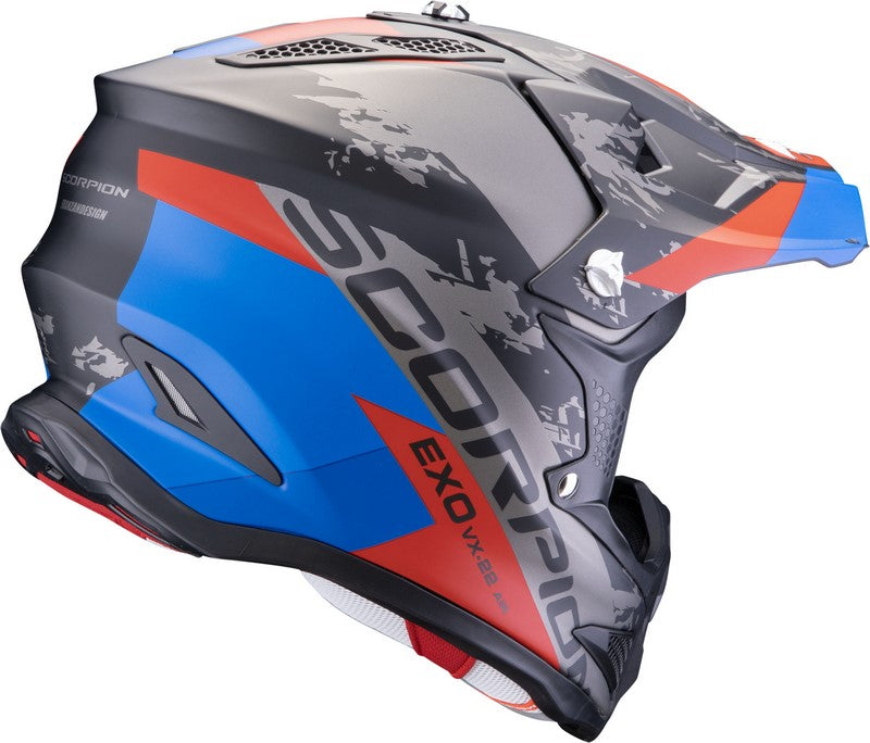 Scorpion Offroad Helmet VX 22 Air Cx Matt Black-Blue-Red  Size: M | 32-438-326-04