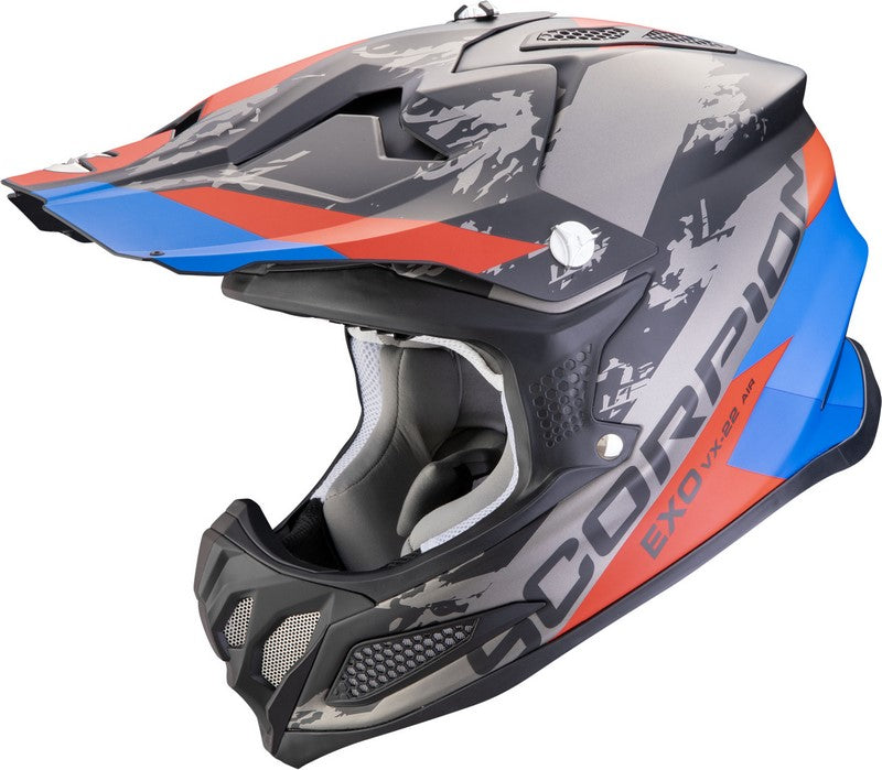 Scorpion Offroad Helmet VX 22 Air Cx Matt Black-Blue-Red  Size: M | 32-438-326-04