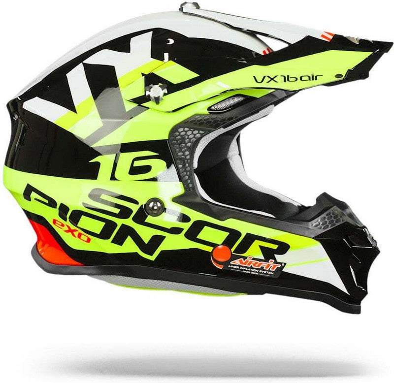 Scorpion / スコーピオン Exo Offroad Helmet Vx-16 Air X Turn ブラック フルオイエロー | 46-332-229