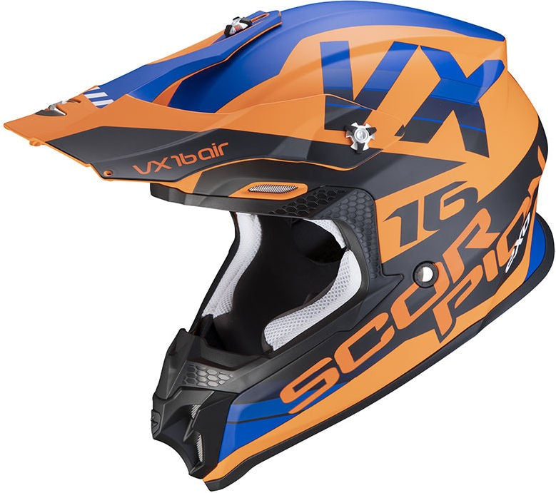 Scorpion / スコーピオン Exo Offroad Helmet Vx-16 Air X Turn オレンジ ブルー S | 46-332-274
