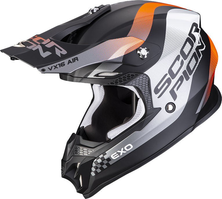 Scorpion / スコーピオン Exo Offroad Helmet Vx-16 Air Soul オレンジ マットブラック XS | 46-376-168