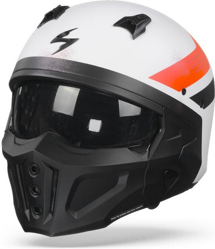 Scorpion / スコーピオン Exo モジュラーヘルメット Covert X T-rust ホワイト レッド S | 86-353-287