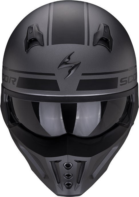 Scorpion / スコーピオン Exo モジュラーヘルメット Covert X Tussle シルバー マットブラック S | 86-395-232