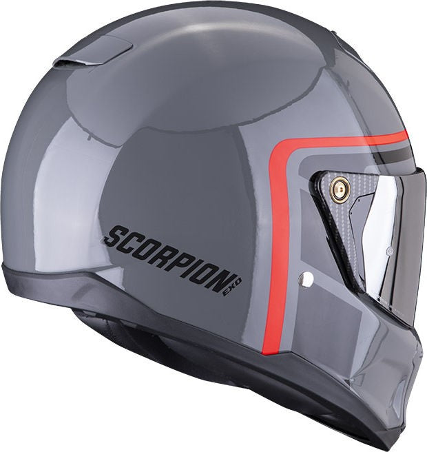 Scorpion / スコーピオン Exo フルフェイスヘルメット Hx1 Nostalgia グレー ブラック レッド XL | 87-375-297