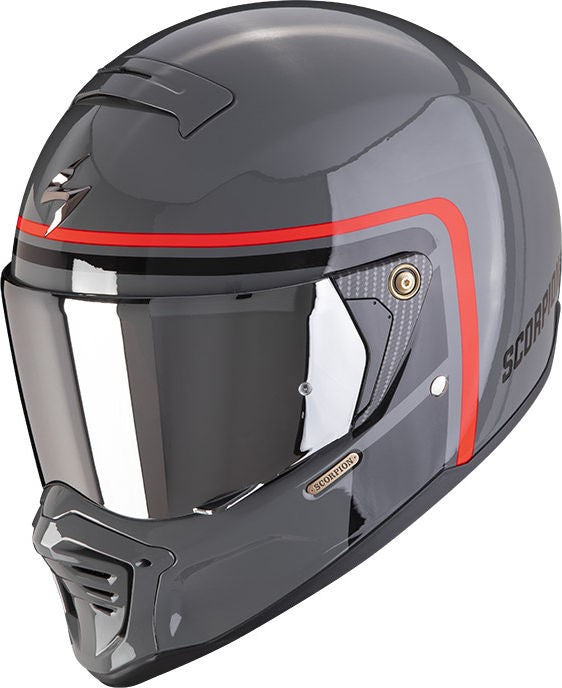 Scorpion / スコーピオン Exo フルフェイスヘルメット Hx1 Nostalgia グレー ブラック レッド 2XL | 87-375-297