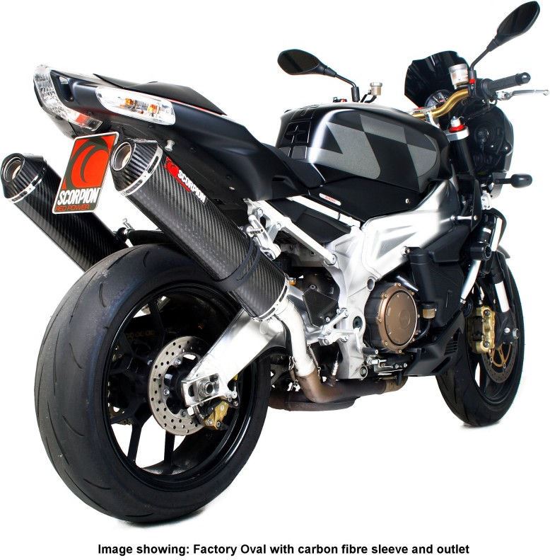 Scorpion / スコーピオンエキゾースト Factory オーバルスリップオン カーボンファイバースリーブ eマーク Aprilia RSV1000 Factory/ Millie | EAP52CEO